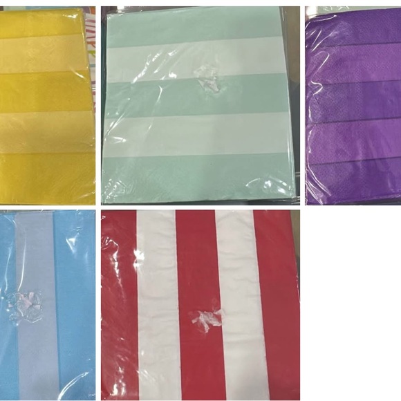 Source Unknown Vibrant Napkin Collection - Yellow, Mint, Purple, Blue, Red - Picture 1 of 1